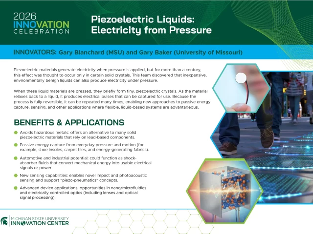 Piezoelectric Liquids- Electricity from Pressure PRINT