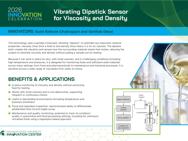 Vibrating Dipstick Sensor for Viscosity and Density PRINT